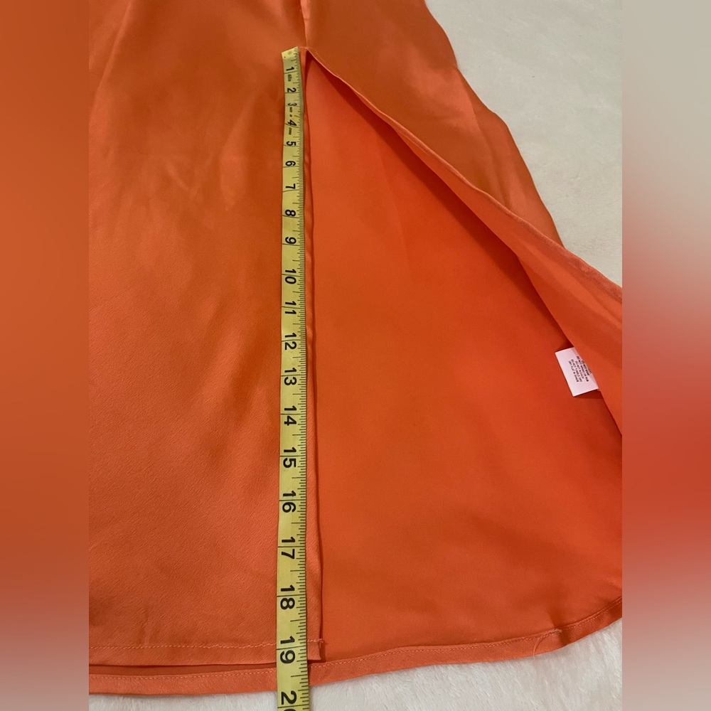 Paper Heart Elegant Orange Sleeveless Maxi Dress L - Picture 12 of 12